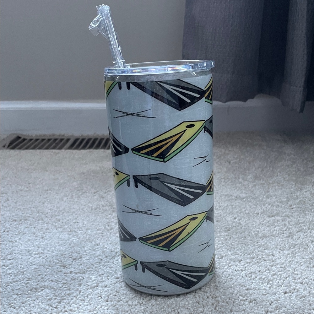 Stylish Gray and Black Corn Hole Tumbler